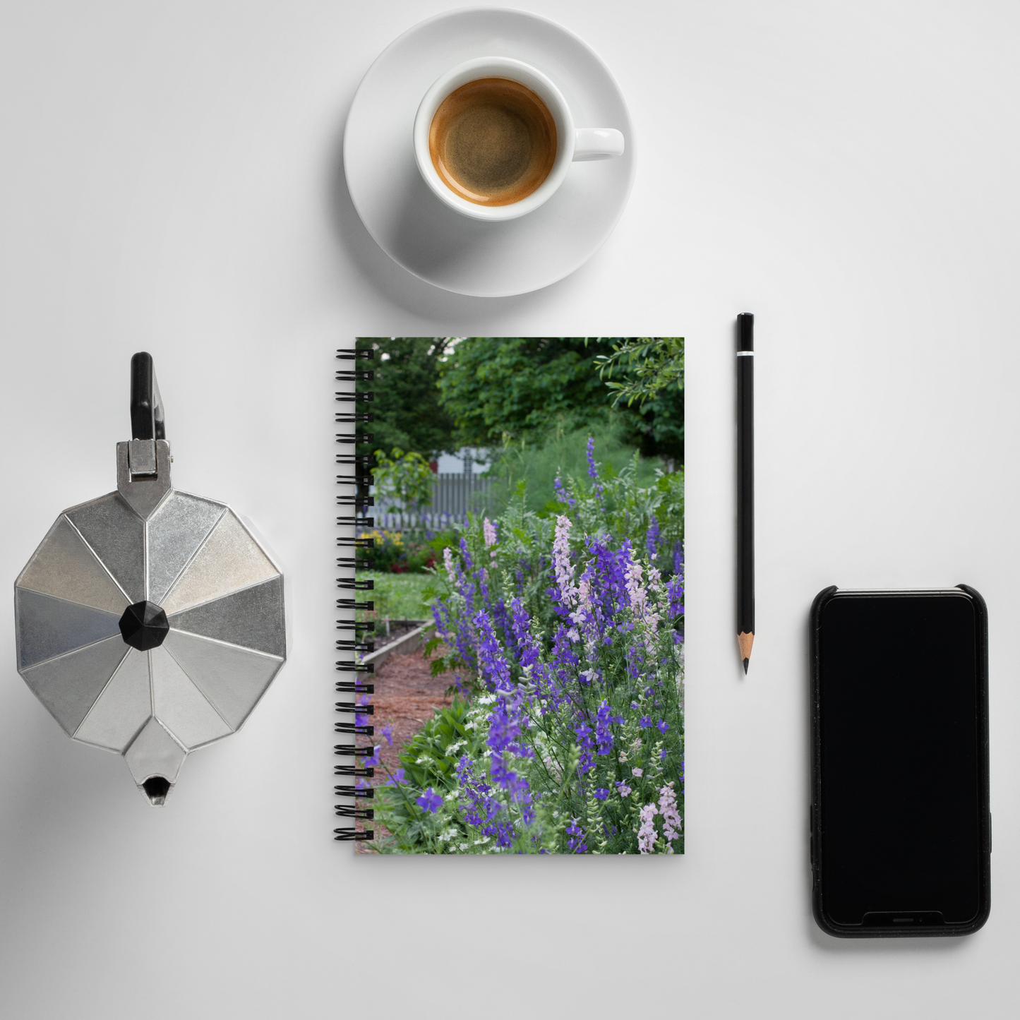Larkspur Garden Spiral Notebook
