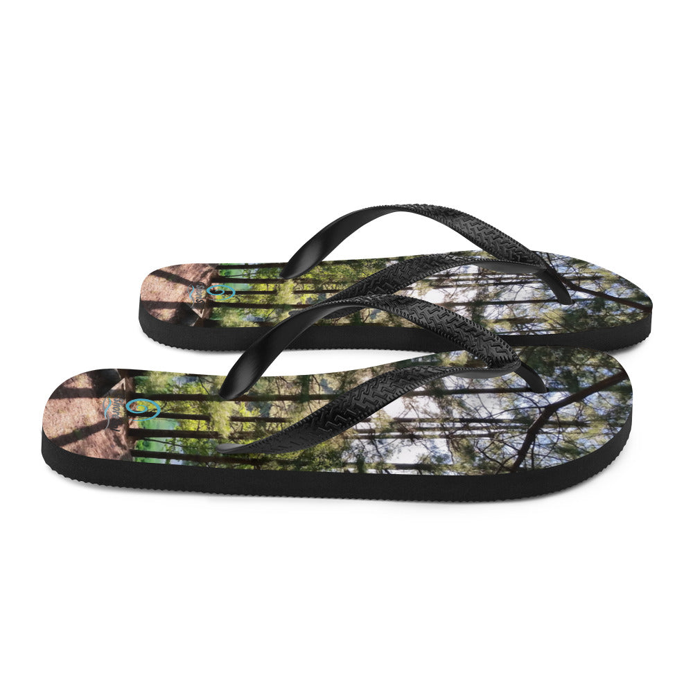 Sun-Filtered Grove of Trees Flip-Flops