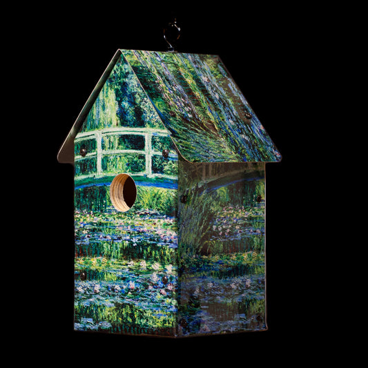 Monet: Water Lilys Under a Bridge Birdhouse