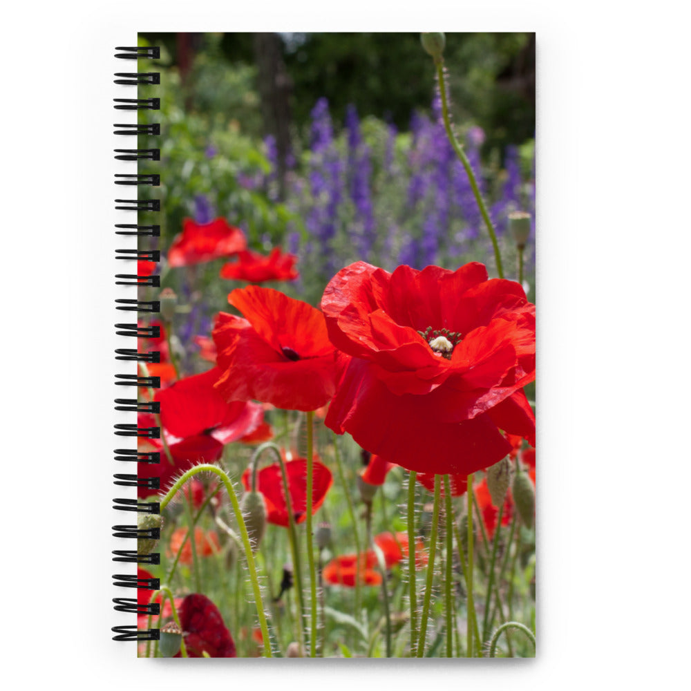 Poppies Garden Spiral Notebook